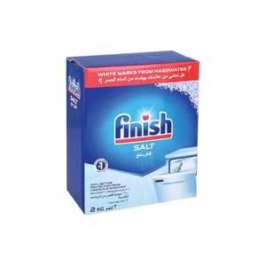 Asegure platos limpios impecables con la bolsa de sal para lavavajillas Finish de 1kg para un rendimiento de lavado constante - Product Image 1