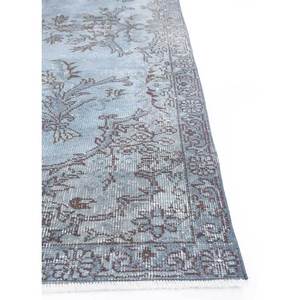 Alfombra de Lana Azul Vintage Anudada a Mano Pae-700 con Patrón de Medallón 9x12 para Decoración de Sala de Estar, Alfombras de Jaipur, EE. UU. - Product Image 4