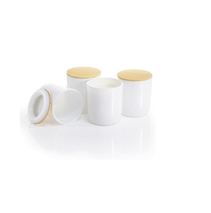 Bocaux à bougies épais faits à la main à fixer au mur pour la décoration de la maison, 12 pièces, 7 OZ, bocaux vides avec couvercles en bois, contenants d'échantillons givrés, 2 couleurs - Product Image 3