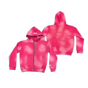 Hot Selling Mens Sun Faded Full <b>Zip</b> <b>up</b> <b>Cropped</b> <b>Hoodie</b> Custom Oversized 500gsm French Terry hoodies men, men's hoodies - Product Image 2