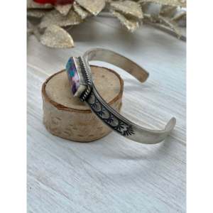 Rick Enriquez Pink Mohave Turquoise & Sterling <b>Silver</b> Fashion <b>Cuff</b> <b>Bracelet</b> - Product Image 3