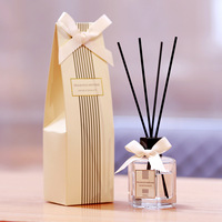 Diffuseur de parfum sans alcool personnalisé OEM 100 ml, flacon en verre de luxe avec boîte individuelle, coffret cadeau pour la maison et l'hôtel
