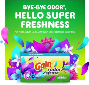 Gain <b>Dryer</b> <b>Sheets</b> Plus Odor Defense, Super Fresh Blast Scent, 120 Count, Helps fight static and odor, laundry <b>sheets</b> - Product Image 1