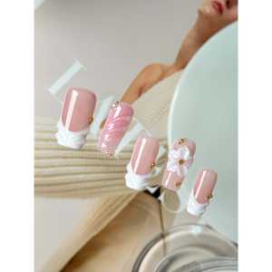 Uñas Artificiales Cuadradas Color Rosa Pétalo - Product Image 2