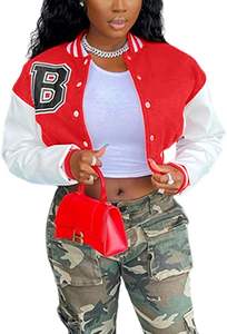 Venta al por mayor en blanco a granel llano púrpura mujeres Universidad versity chaqueta polar béisbol Letterman Varsity chaqueta - Product Image 5