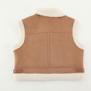 Haute qualité teint respirant matelassé femmes en cuir de mouton véritable gilet veste grand revers plusieurs inventaires automne hiver - Product Image 2