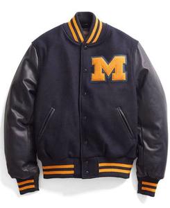 Chaqueta universitaria con cuello levantado fino elegante de calidad superior para hombres Letterman estilo béisbol moda personalizada invierno - Product Image 1