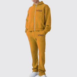 Conjunto Deportivo Personalizado con Logotipo Estampado, Pantalones y Sudadera Vintage, Chándal Informal Unisex para Hombre - Product Image 4