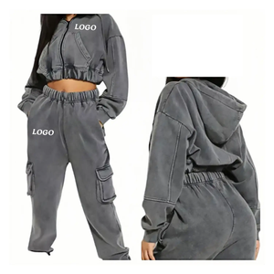 Chándal de mujer de estilo OEM último de alta calidad 2025 trajes de jogging conjunto de chándal de entrenamiento para mujer - Product Image 1
