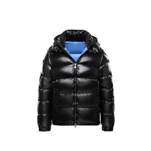 Abrigo de plumón personalizado Chaquetas cortas con capucha para hombre Chaqueta acolchada brillante de invierno gruesa para exteriores para hombre - Product Image 1