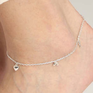 Compre Tobilleras/Payals de Plata 925 100% Auténtica para Mujeres y Niñas, Chapadas en Oro de 14K con una Bonita Piedra Principal de Diamante, Material Principal Oro - Product Image 5