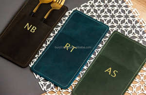 Porte-couverts en cuir PU personnalisé pour le restaurant Organisateur de vaisselle pour hôtel et LYR-0010B de restauration raffinée - Product Image 4