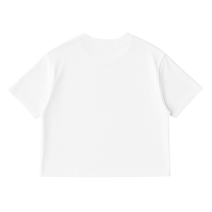 Camiseta Corta Blanca para Mujer, Estilo Cuadrado, Tejido Grueso, 100% Algodón Orgánico de Lujo, Preencogido, Certificado GOTS, Premium, Duradera, Corte Holgado - Product Image 2