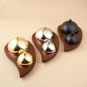 Juego de Tazones de Aluminio Desechables Estilo Árabe de Oriente Medio con Soporte, Ollas para Khajoor, Vajilla Moderna de Lujo para Bodas y Cocina - Product Image 6