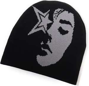 หมวกบีนนี่ผ้าแจ็คการ์ดแบบสั่งทำสำหรับทั้งชายและหญิงหมวกฮิปฮอปแนวสตรีทฮิปฮอปกลางแจ้งกีฬาลำลองใส่เที่ยวปาร์ตี้ฤดูหนาวปรับแต่งได้ - Product Image 5