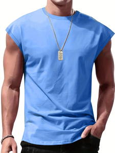 Camiseta sin mangas de fitness de verano para hombre superventas | Camiseta de entrenamiento sin mangas | Chaleco de gimnasio ligero de secado rápido | Ropa deportiva de entrenamiento - Product Image 6