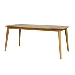 Ensemble de salle à manger d'extérieur moderne en teck avec chaises en corde tressée à la main, 6 places, teck massif, hôtel, appartement, villa, mobilier de patio - Product Image 6