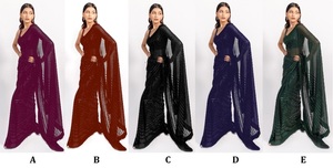 Traditional Design <strong>New</strong> Beautiful Sequence <strong>Saree</strong> with Blouse Banglori Fancy Silk Sari for Women for Parties Indian Fashion <strong>Dress</strong>