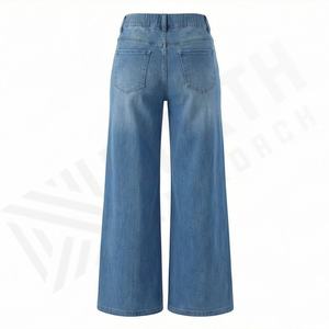 Women Straight Leg <b>Jeans</b> Retro Customized Color Denim Fabric Chic Low <b>Baggy</b> Pants Barrel Casual <b>Ladies</b> Trousers Premium Fashion - Product Image 2