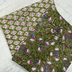 Jaipur ผ้าฝ้าย100% พิมพ์ลายบล็อกทำด้วยมือแบบดั้งเดิมเป็นมิตรต่อสิ่งแวดล้อมระบายอากาศได้ - Product Image 1