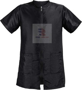 Veste de toilettage pour animaux de compagnie avec fermeture éclair intégrale et poches, en nylon/polyester, résistante à l'eau, durable, uniforme de salon - Product Image 6