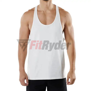 Débardeurs respirants de qualité supérieure pour hommes, séchage rapide, gymnase d'été, logo personnalisé, grande taille, tricot décontracté à capuche en polyester - Product Image 3