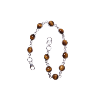 Classical <b>Bracelet</b> Jewelry For <b>Women</b> <b>Silver</b> Boho Style Jewelry 925 <b>Sterling</b> <b>Silver</b> Tiger Eye Gemstone Handmade <b>Bracelet</b> Gift For - Product Image 1