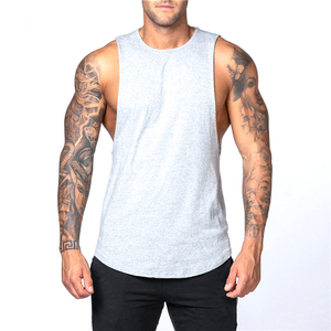 Vêtements de sport pour hommes en gros, OEM personnalisé, couleur unie, débardeur de musculation, débardeur pour hommes - Product Image 4