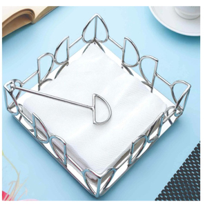 Elegant Vintage Restaurant Napkin Holder Creative Gold Plated Metal Napkin Holder With Ornate Swirl Design For Kitchen Decor - Product Image 6