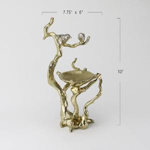 Candelabro de Latón y Aluminio Ornamentado Hecho a Mano, Acabado Dorado Premium, Estilo Moderno, Decoración para el Hogar de Alta Gama - Product Image 1