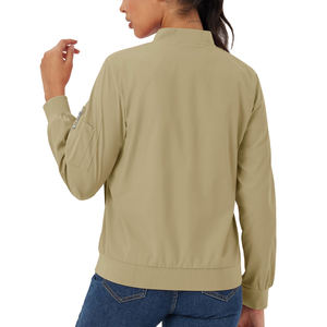Veste bomber pour femme en tissu uni et à séchage rapide, style 2025, dernière tendance, en vente - Product Image 2