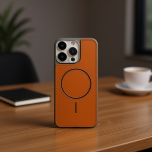 Funda Magnética de Cuero Genuino de Lujo para S25/S24 con Diseño de Color Puro - Product Image 3