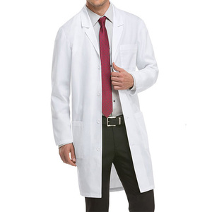 Batas de laboratorio transpirables médicas profesionales Diseño personalizado Algodón blanco Doctor Hospital Abrigos Moda Venta caliente Enfermera Hombres - Product Image 3