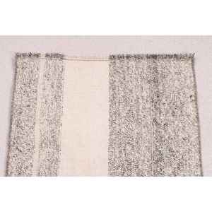 Alfombra Turca, Alfombra Vintage Pequeña de 1.7x3.2 pies, Alfombra Ikat Gris Blanca - Product Image 4