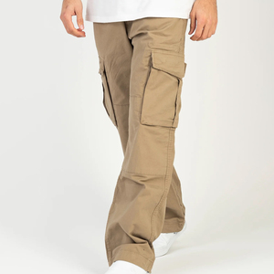 Pantalon cargo oversize respirant et à séchage rapide de haute qualité pour hommes, style streetwear, avec logo personnalisé, vente en gros - Product Image 4