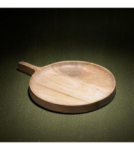 ชุดเขียงไม้ธรรมชาติสำหรับเสิร์ฟพิซซ่าไม้ไผ่โลโก้แบบพรีเมี่ยมทำจากงานฝีมือสุดหรู - Product Image 5