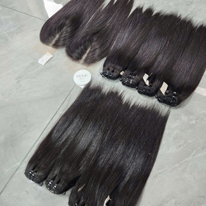 12A Super doble dibujado crudo vietnamita Paquete de cabello de un solo donante SDD hueso recto crudo cutícula alineada paquetes de cabello - Product Image 1