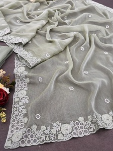 Sari de créateur indien exclusif Meilleure vente Dernier sari en soie douce Fancy Blouse Premium Quality Bridal Ethnic Party Wear Women - Product Image 3