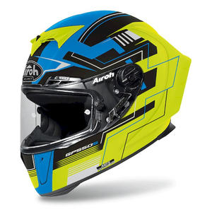 Casque de course intégral Airoh GP550 S taille XL, double visière, fermeture rapide, état neuf - Product Image 2