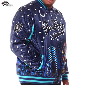 แจ็กเก็ตซาตินสำหรับผู้ชายคอตั้งใส่สบายพิมพ์ลายการ์ตูน - Product Image 3