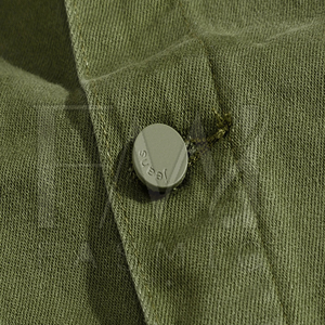 Chaqueta Vaquera de Lona Verde para Hombre con Logotipo Personalizado, Diseño Transpirable, Moda de Invierno, Mangas Largas, Personalizable - Product Image 6