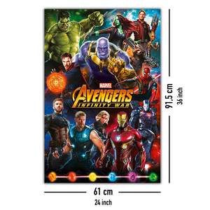 Póster de Papel con Diseño Moderno de los Vengadores: Guerra del Infinito, con Héroes para Decoración de Pared - Product Image 4