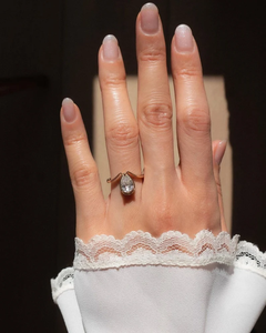 แหวนเพชรสำหรับงานหมั้นและแต่งงานประดับเพชรโบราณขนาด14K สีเหลืองทองสำหรับงานปาร์ตี้1.00กะรัต - Product Image 3