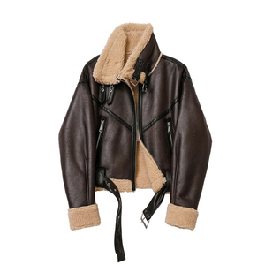 Chaqueta de Motociclista con Capucha de Cuero Genuino Grueso para Hombre, Invierno 2025, con Cuello Alto, Cortavientos, Estilo Urbano Informal - Product Image 2