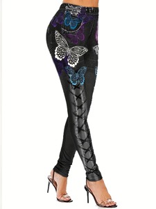 Nouveau taille haute décontracté jambe large pantalon été glace soie lâche drapé cravate teinture encre peinture pantalon femmes classique mode basique - Product Image 6