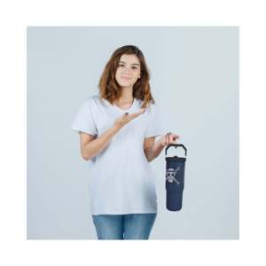Gobelet isotherme en acier inoxydable One Piece de 30 oz avec poignée et paille rabattable, capacité de 0,85 L pour les voyages, isolation thermique pour boissons chaudes et froides - Product Image 5