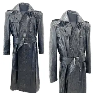 Новое поступление, кожаные куртки на заказ, мужское длинное кожаное пальто, дешевое кожаное пальто на продажу