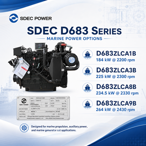 Motor Diésel Marino SDEC Serie D683 D683ZLC A9B, 2200 rpm, 2300 rpm, Motor Turboalimentado para Embarcaciones de Patrulla Rápida y Transbordadores de Pasajeros - Product Image 6