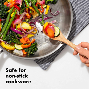 Cuchara pequeña de madera Good Grips, cucharas de metal con logotipo personalizado, venta al por mayor, cubiertos de acero inoxidable para cocina o comedor de AYAANS - Product Image 4