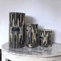 Vases à bougies en verre faits à la main, résistants à la chaleur, avec design artistique personnalisé de haute qualité, pour décoration intérieure, porte-bougie.